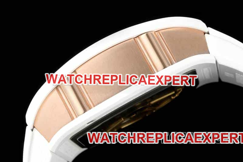Richard Mille men's top-tier smiley tourbillon white shell white rubber model RM 88side live photo