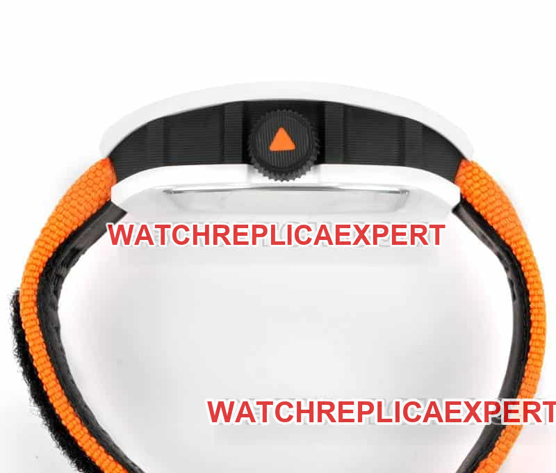 Richard Mille men's top-tier 1:1high-quality graffiti tourbillon orange leather model RM 68-01side live photo
