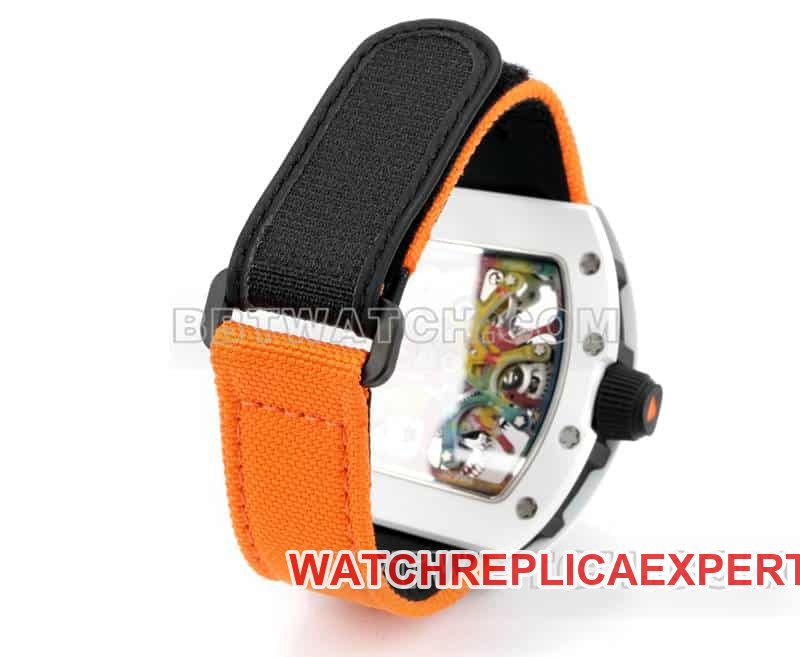Richard Mille men's top-tier 1:1high-quality graffiti tourbillon orange leather model RM 68-01braceletlive photos