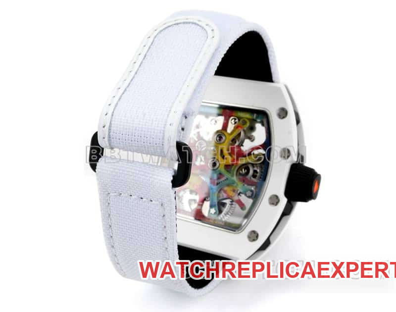 Richard Mille men's top-tier 1:1super graffiti tourbillon white leather RM 68-01braceletlive photos