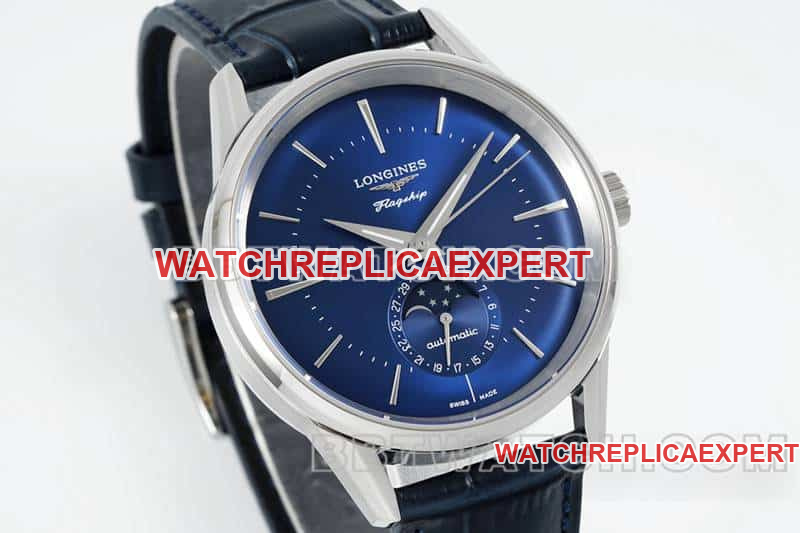 APS factory Longines classic replicasuper cloneblue dialmoon phaseL4.815.4.92.2front live photo