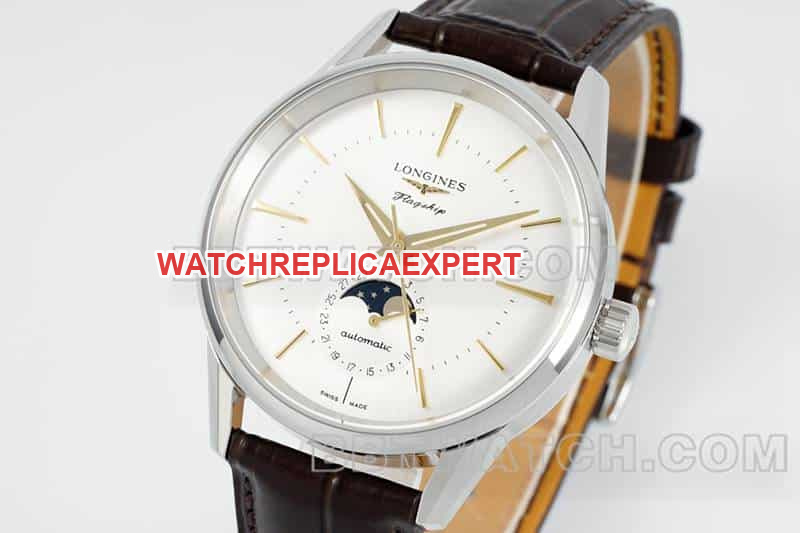 APS factory Longines classic replicatop-tier 1:1high-quality replicaguilloché dialmoon phaseL4.815.4.78.2front live photo
