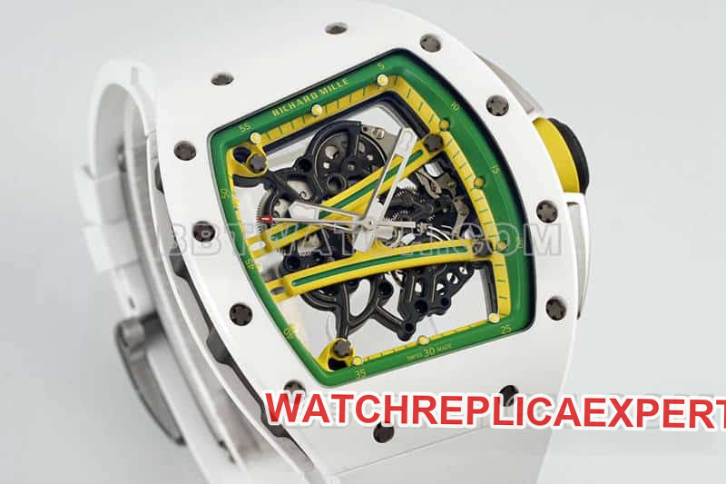 APS factory Richard Mille men's top-tier white rubber model RM 61-01front live photo