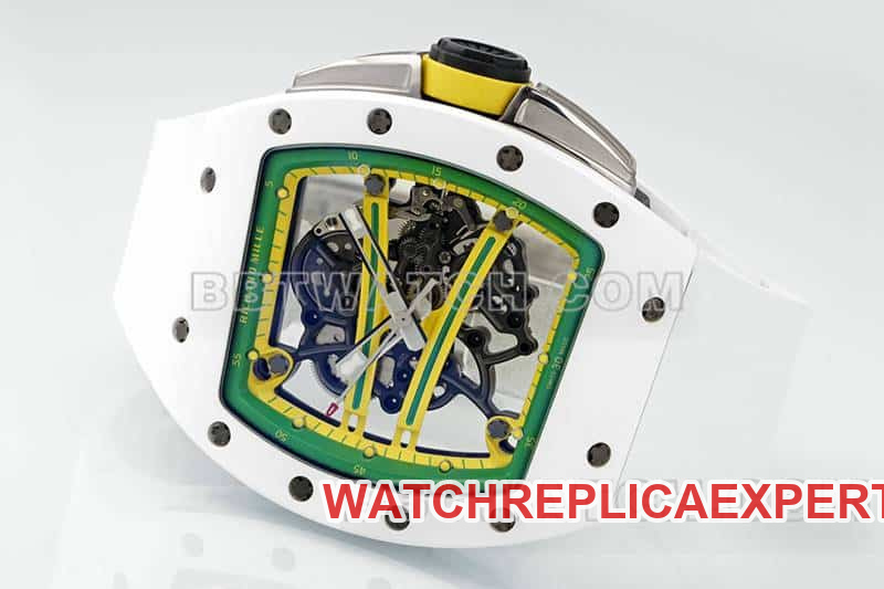 APS factory Richard Mille men's top-tier white rubber model RM 61-01front live photo