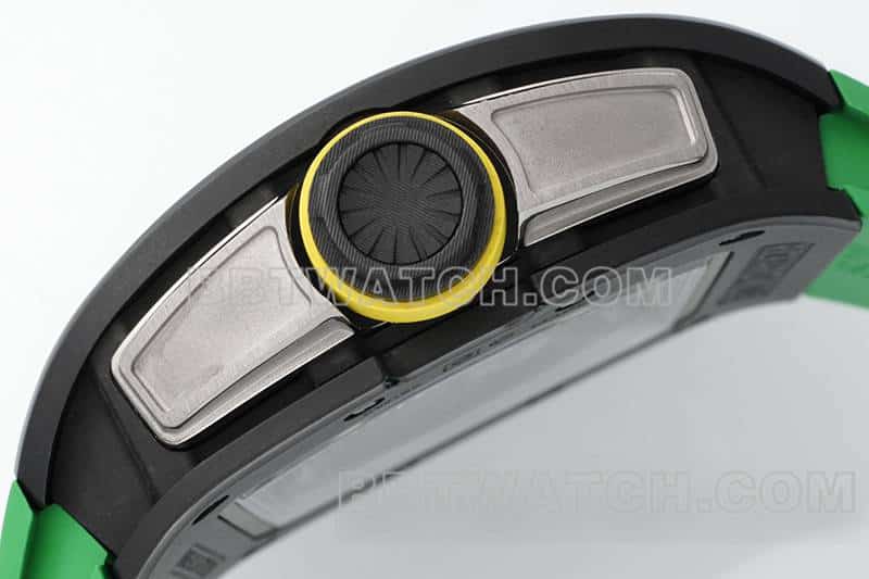 APS factory Richard Mille men's green rubber RM 61-01side live photo