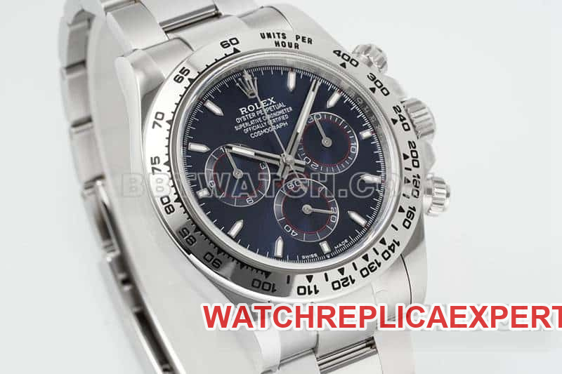 APS factory Rolex Daytona1:1top-tier replicablue dialsteel bracelet model 116509front live photo