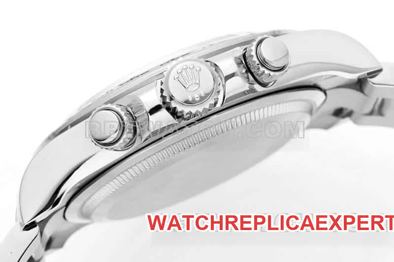 APS factory Rolex Daytona1:1top-tier replicablue dialsteel bracelet model 116509side live photo