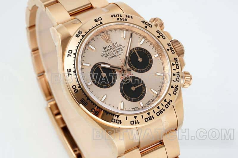 APS factory Rolex Daytonatop-tier 1:1high-quality pink disc rose goldsteel bracelet model 116505front live photo
