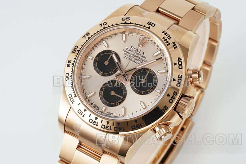 APS factory Rolex Daytonatop-tier 1:1high-quality pink disc rose goldsteel bracelet model 116505front live photo
