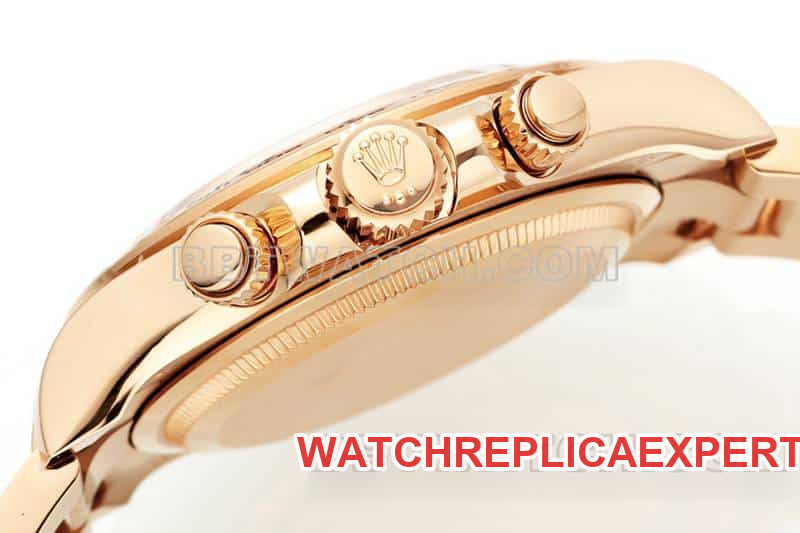 APS factory Rolex Daytonatop-tier 1:1high-quality pink disc rose goldsteel bracelet model 116505side live photo