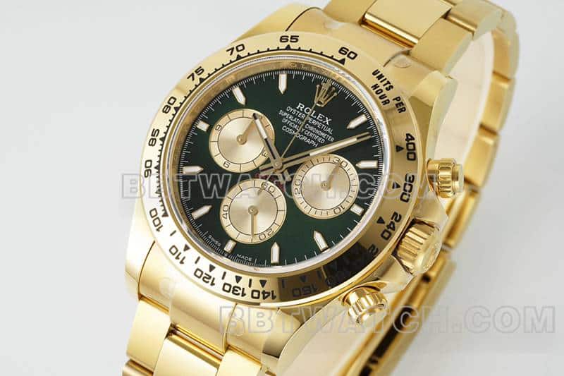 APS factory Rolex Daytonatop-tier 1:1super clonegreen dialsteel bracelet model 126508front live photo