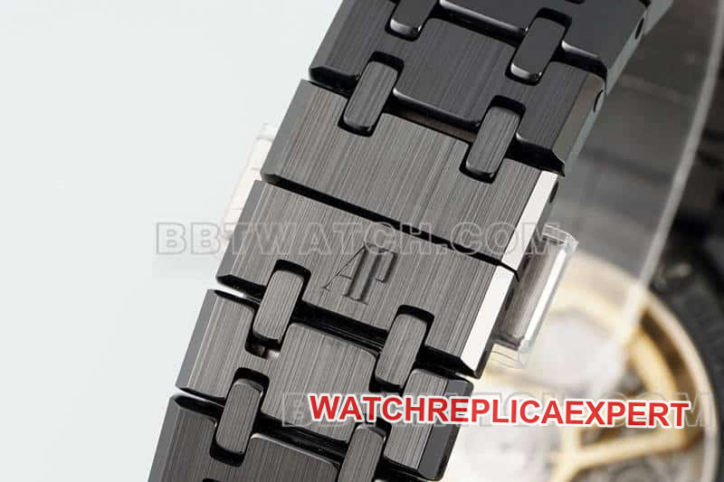 APS factory Audemars PiguetRoyal Oak1:1super cloneblack dial black ceramic15500braceletlive photos