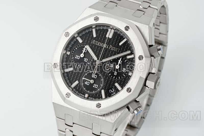 APS factory Audemars PiguetRoyal Oaksuper cloneblack dialchronograph26240front live photo