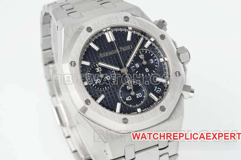 APS Factory AP Royal Oak top blue dial chronograph 26240 studio photo
