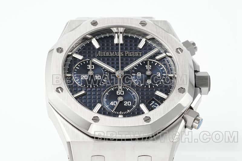 APS Factory AP Royal Oak top blue dial chronograph 26240 studio photo