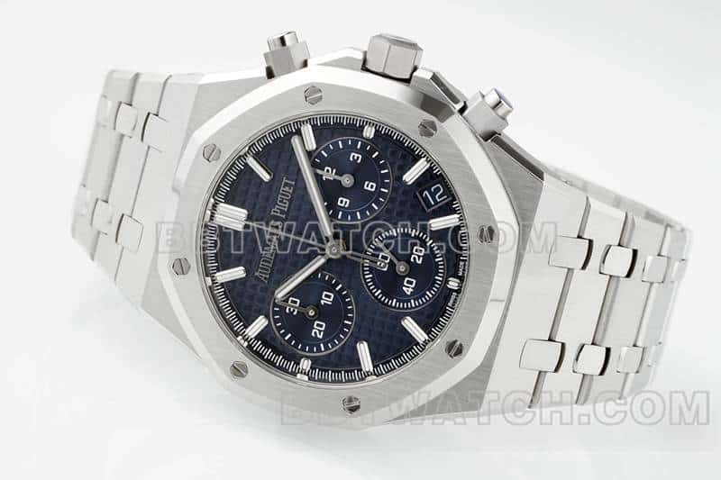 APS Factory AP Royal Oak top blue dial chronograph 26240 studio photo