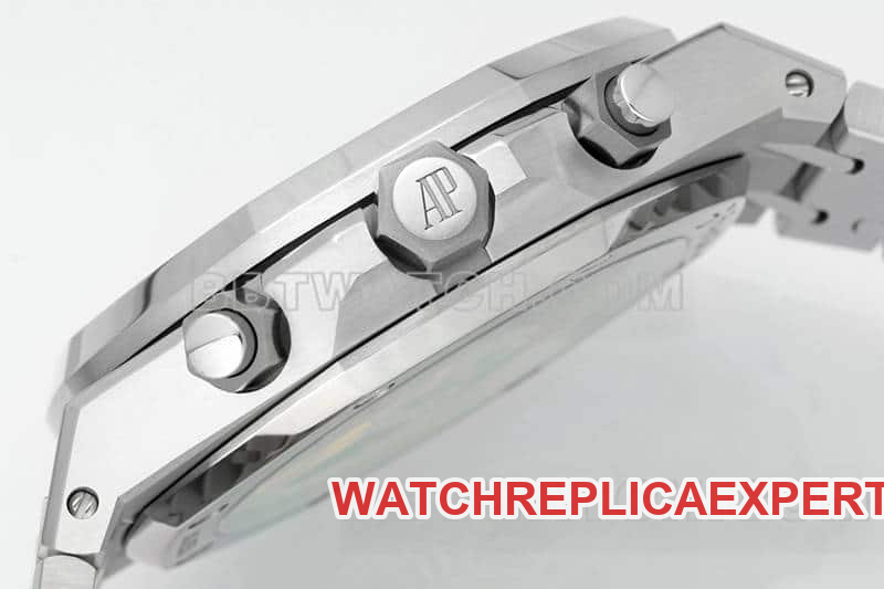 APS factory Audemars Piguet Royal Oak top-tier blue dial chronograph 26240 side real shot