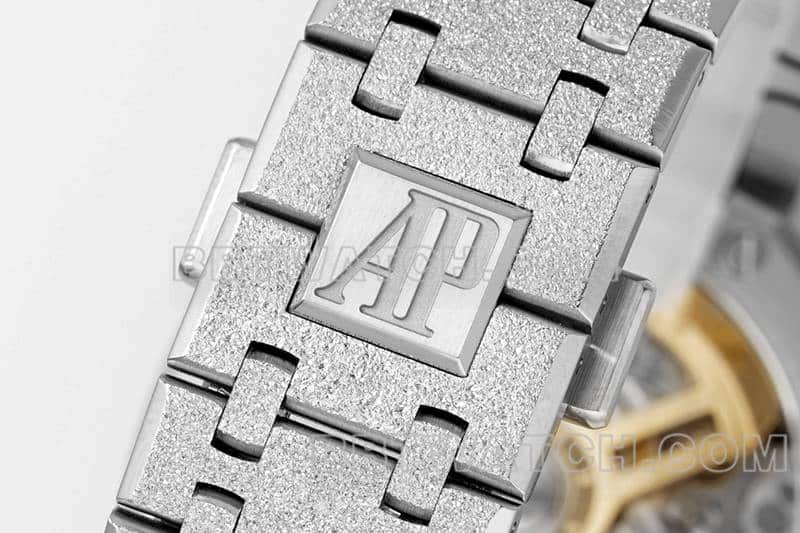 APS factory Audemars PiguetRoyal Oaktop-tier 1:1high-quality smoked blue dialchronograph frost gold 26240braceletlive photos