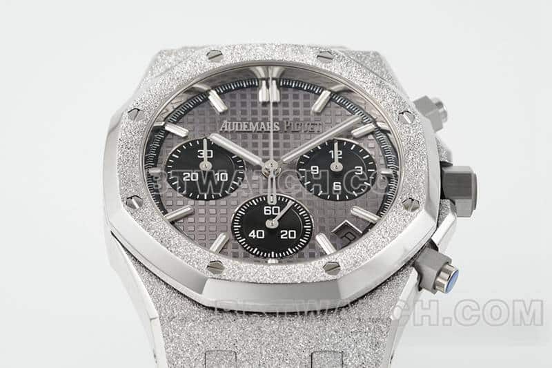 APS factory Audemars PiguetRoyal Oaktop-tier 1:1super gray plate chronograph frost gold 26240front live photo