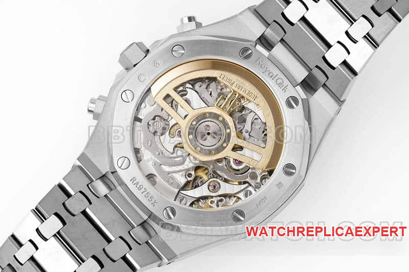APS factory Audemars PiguetRoyal Oaktop-tier 1:1super gray plate chronograph frost gold 26240caseback live photo
