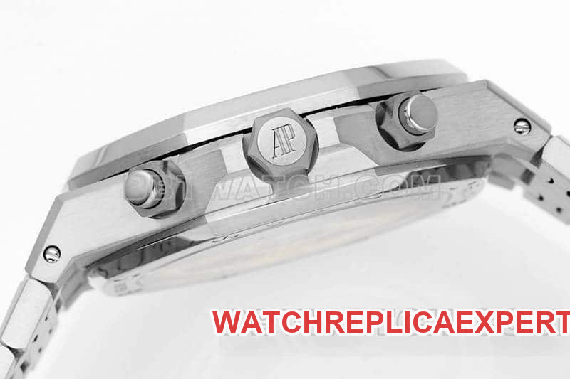APS factory Audemars PiguetRoyal Oaktop-tier 1:1super gray plate chronograph frost gold 26240side live photo