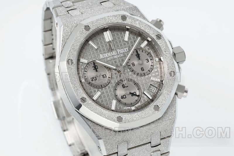 APS factory Audemars PiguetRoyal Oaktop-tier gray plate chronograph frost gold 26240front live photo