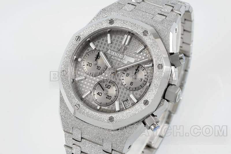 APS factory Audemars PiguetRoyal Oaktop-tier gray plate chronograph frost gold 26240front live photo