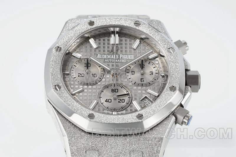 APS factory Audemars PiguetRoyal Oaktop-tier gray plate chronograph frost gold 26240front live photo