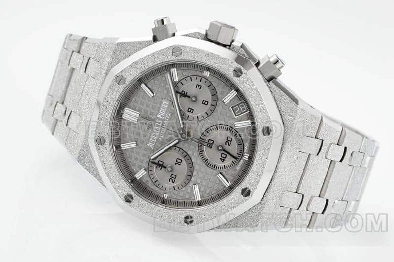 APS factory Audemars PiguetRoyal Oaktop-tier gray plate chronograph frost gold 26240front live photo