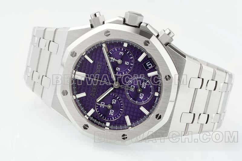 APS factory Audemars PiguetRoyal Oaktop-tier 1:1high-quality purple plate chronograph26240front live photo