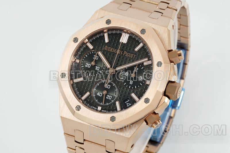 APS factory Audemars PiguetRoyal Oak1:1super ink green dialrose gold26240front live photo