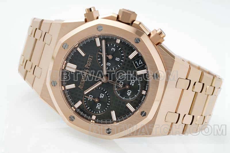 APS factory Audemars PiguetRoyal Oak1:1super ink green dialrose gold26240front live photo