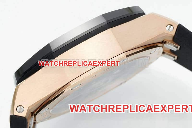APS factory Audemars PiguetRoyal Oak offshore super cloneblack dialrose gold26420side live photo