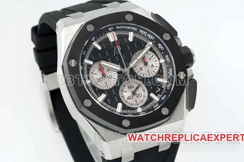 APS factory Audemars PiguetRoyal Oak offshore type 1:1top-tier replicablack dial26420front live photo