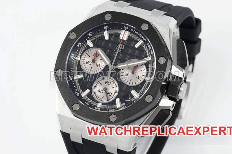 APS factory Audemars PiguetRoyal Oak offshore type 1:1top-tier replicablack dial26420front live photo