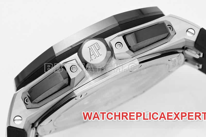APS factory Audemars PiguetRoyal Oak offshore type 1:1top-tier replicablack dial26420side live photo