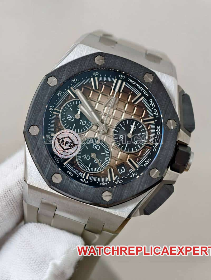APS factory Audemars PiguetRoyal Oak offshore type 1:1super smoked light brown plate 26420front live photo