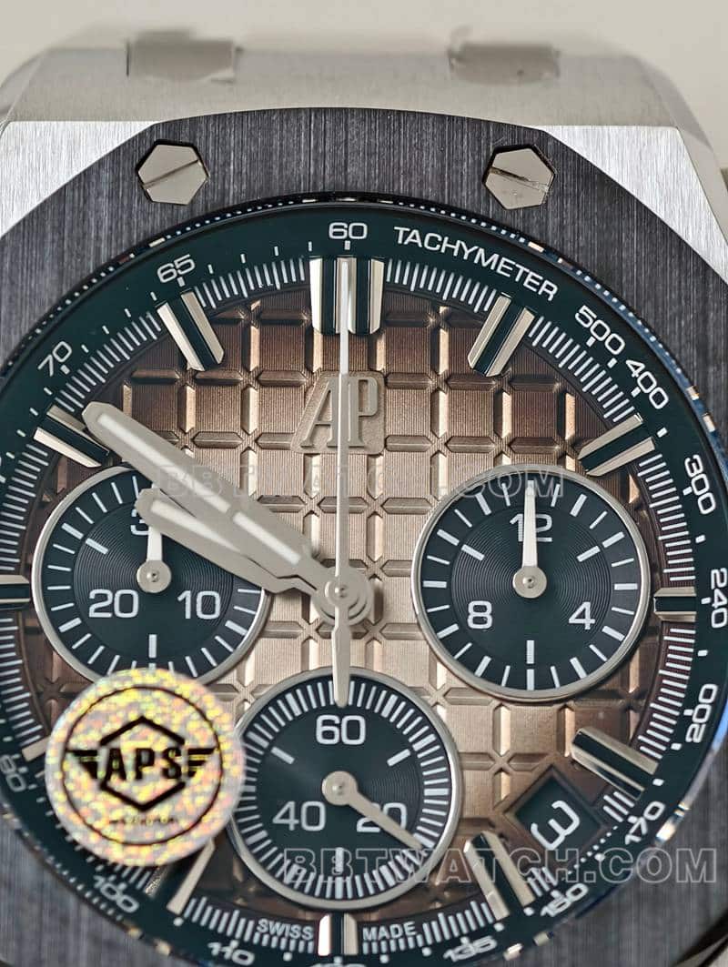 APS factory Audemars PiguetRoyal Oak offshore type 1:1super smoked light brown plate 26420front live photo