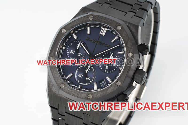 APS factory Audemars PiguetRoyal Oaksuper cloneblue dial black ceramic26240front live photo