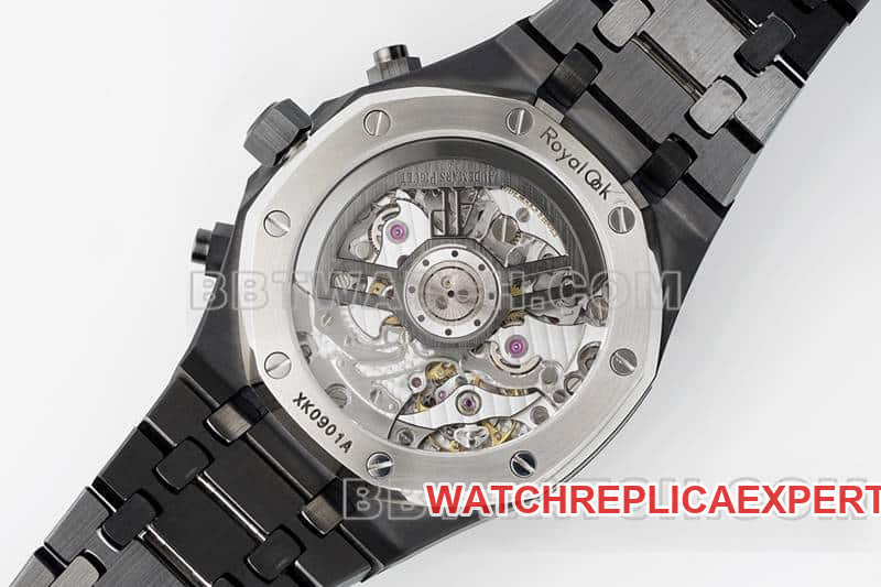 APS factory Audemars PiguetRoyal Oaksuper cloneblue dial black ceramic26240caseback live photo