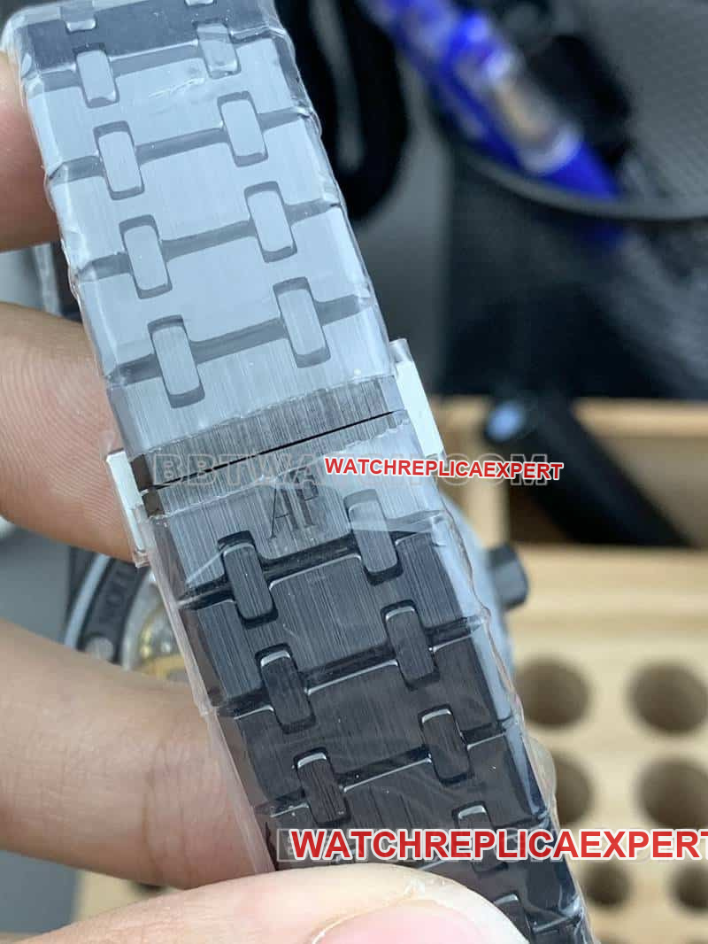 APS factory Audemars PiguetRoyal Oak1:1top-tier starry sky disk black ceramic15500braceletlive photos