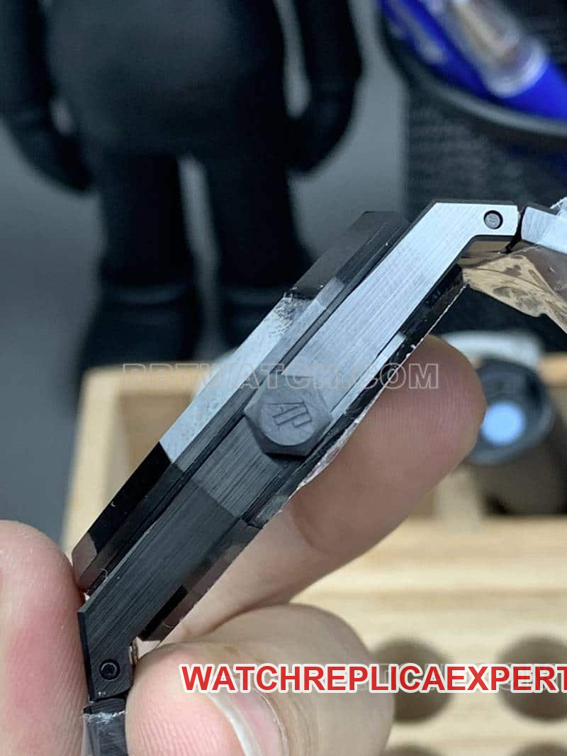 APS factory Audemars PiguetRoyal Oak1:1top-tier starry sky plate black ceramic15500side live photo