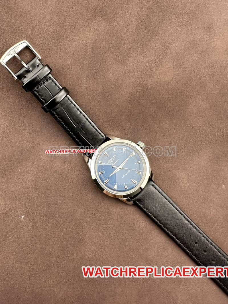 AF FactoryLongines Concast stop-tier 1:1high-quality replicablue dialleather strap front live photo