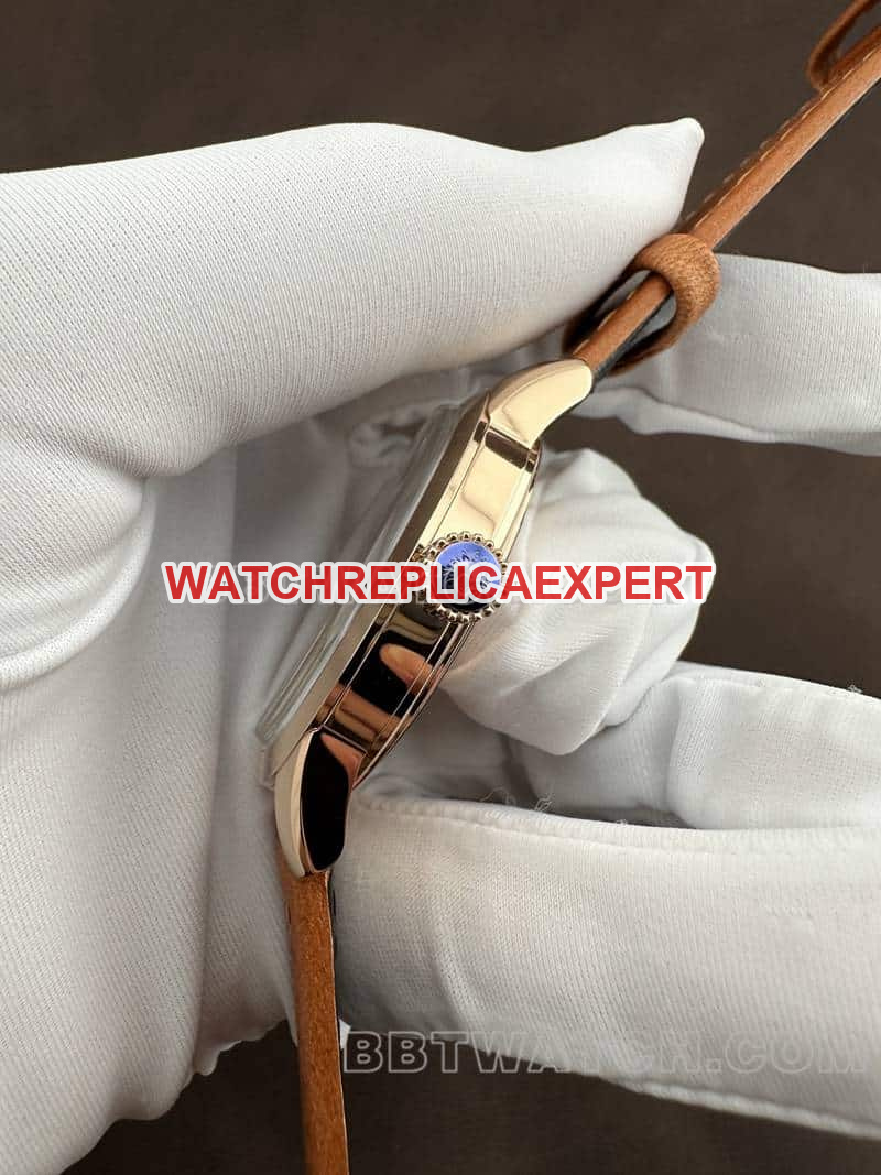 AF FactoryLongines Concast stop-tier 1:1super cloneblack dialrose goldleather strap side live photo