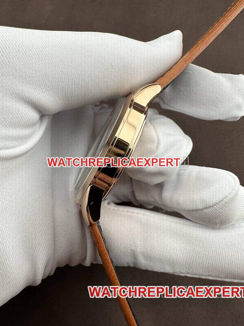 AF FactoryLongines Concas super clonegreen dialrose goldleather strap side live photo