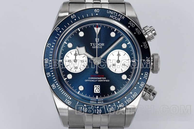 ZF FactoryTudor Biwan super cloneblue dialchronographsteel bracelet model M79360front live photo