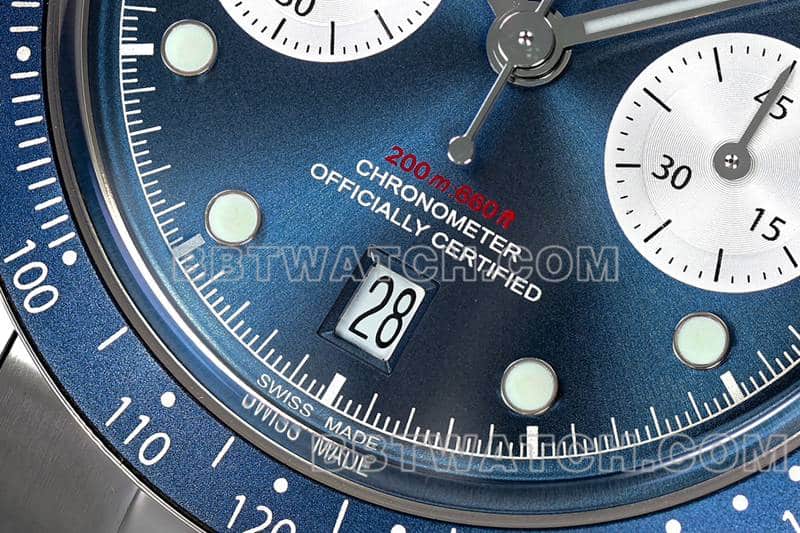 ZF FactoryTudor Biwan super cloneblue dialchronographsteel bracelet model M79360front live photo