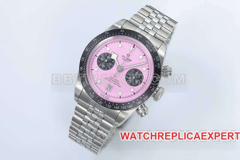 ZF FactoryTudor Biwan top-tier 1:1high-quality pink dial chronographsteel bracelet model 79360Nfront live photo