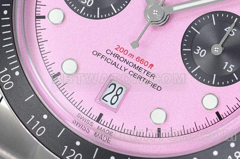 ZF FactoryTudor Biwan top-tier 1:1high-quality pink dial chronographsteel bracelet model 79360Nfront live photo