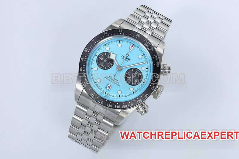 ZF factory Tudor Biwan top blue disk chronograph steel strap models M79360 front real picture